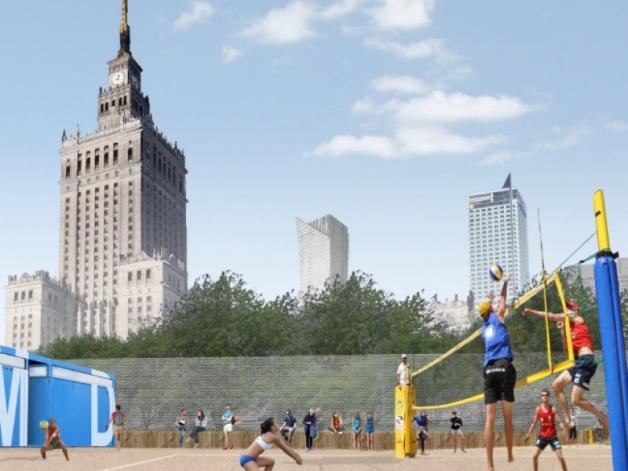 Plażowanie w samym centrum Warszawy! Cztery piaszczyste boiska oraz miejska plaża